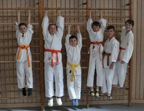 Kngener Judoka an der Sprossenwand